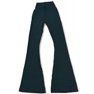 Aerie Offline Real Me Yoga Pants XS Highwaisted Ruched Green Cozy Athleisure